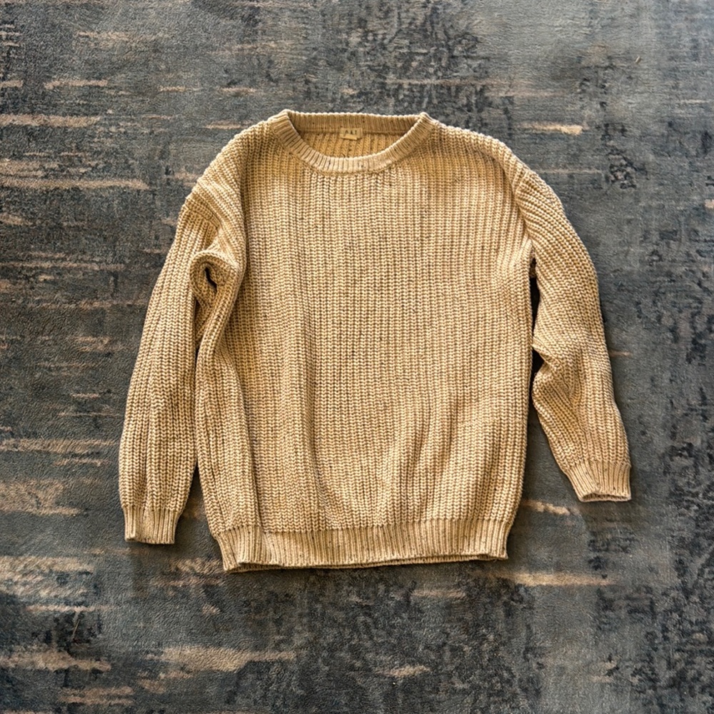 Cozy Tan Crewneck Sweater